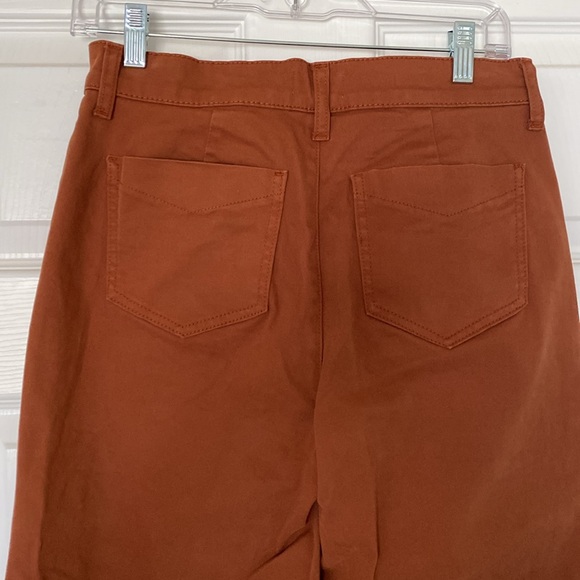 Evereve Rust color wide leg jeans - Picture 3 of 4